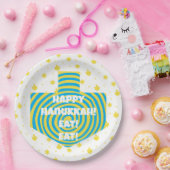 Hanukkah Dreidel Swirl Papier Borden Papieren Bordje (Feest)