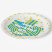 Hanukkah Dreidel Swirl Papier Borden Papieren Bordje (Gekanteld)