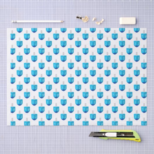 Hanukkah Dreidel Tissuepapier (Craft)