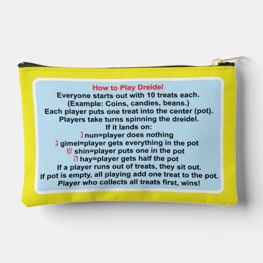 Hanukkah Dreidel Toon Etui (Achterkant)