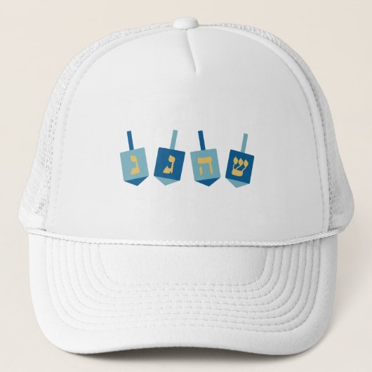 Hanukkah Dreidel Trucker Pet (Voorkant)