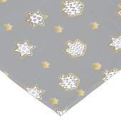 Hanukkah Dreidels and Stars Lange Tafelloper (Hoek)