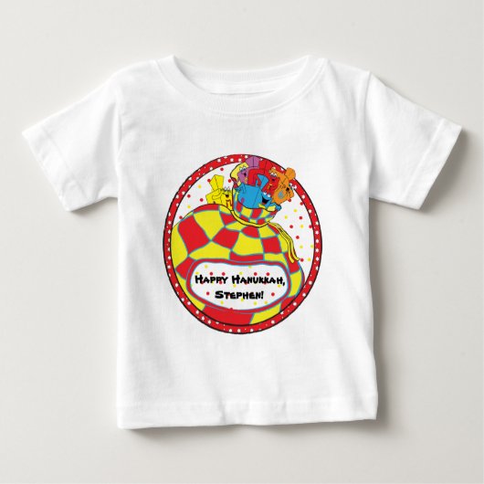 Hanukkah Dreidels Baby T-shirt (Voorkant)