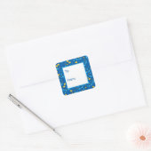 Hanukkah-dreidels cadeaubijsluiter vierkante sticker (Envelop)