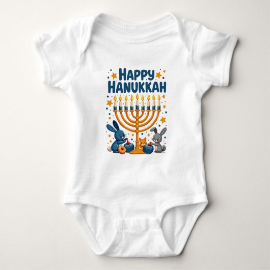 Hanukkah Dreidels & Doughnuts & Diapers, Oh My Romper (Voorkant)