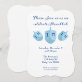 Hanukkah Dreidels Feest Kaart (Voorkant / Achterkant)