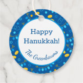 Hanukkah Dreidels Gift Label (Voorkant)