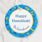 Hanukkah Dreidels Gift Label (Voorkant)