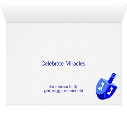 Hanukkah Dreidels in blauw en wit geweer voor kind (Binenzijde Horizontaal (Onderkant))