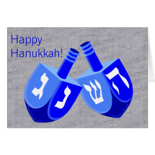 Hanukkah Dreidels in blauw en wit geweer voor kind