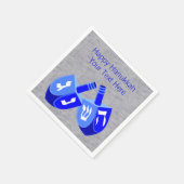 Hanukkah Dreidels in Blauw Vet en Bright Party Servetten (Hoek)