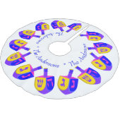 Hanukkah Dreidels Kleurrijke Chrismukkah Naam toev Kerstboom Rok (Gekanteld)