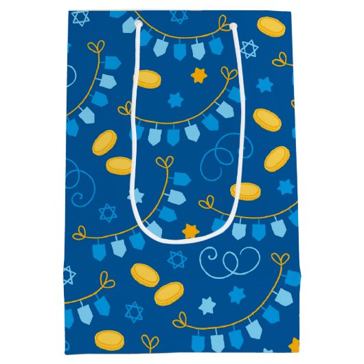 Hanukkah Dreidels Medium Cadeauzakje (Achterkant)