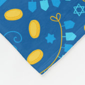Hanukkah Dreidels Persoonlijke fleece Blanket (Hoek)