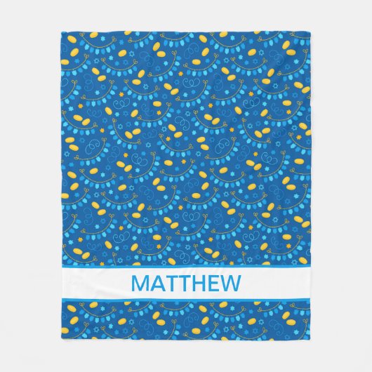 Hanukkah Dreidels Persoonlijke fleece Blanket Deken (Voorkant)