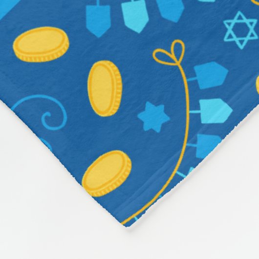 Hanukkah Dreidels Persoonlijke fleece Blanket Deken (Hoek)