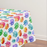 Hanukkah Dreidels Rainbow Waterverf Holiday Tafelkleed<br><div class="desc">Hanukkah Dreidels Rainbow Waterverf Holiday Pattern. Chanoeka droidels in de waterverf van de regenboog in meerdere kleuren.</div>