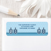 Hanukkah Dreidels Return Address Label (Insitu)