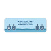 Hanukkah Dreidels Return Address Label (Voorkant)