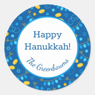 Hanukkah Dreidels Ronde Sticker