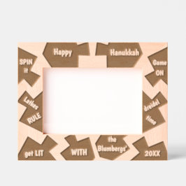 Hanukkah Dreidels Say Gegraveerde Lijstjes