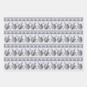 Hanukkah Dreidels Silver Monogram Assortment Inpakpapier Vel (Voorkant 3)