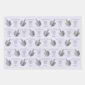 Hanukkah Dreidels Silver Monogram Assortment Inpakpapier Vel (Voorkant)