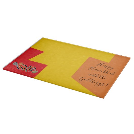 Hanukkah Dreidels Snijplank (Hoek)