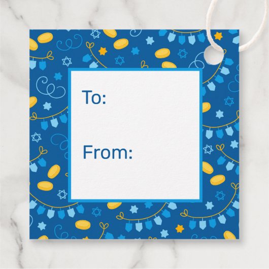 Hanukkah Dreidels van Bedankjes Labels (Achterkant)