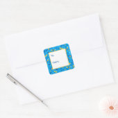 Hanukkah-dreidels van en naar vierkante sticker (Envelop)