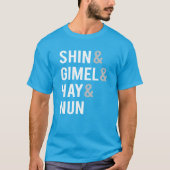 Hanukkah Driedel Shin Gimel Hay Nun T-shirt (Voorkant)