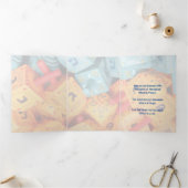 Hanukkah Drieluik Wenskaart (Binnen)