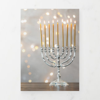 Hanukkah Drieluik Wenskaart