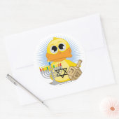 Hanukkah Duck Ronde Sticker (Envelop)
