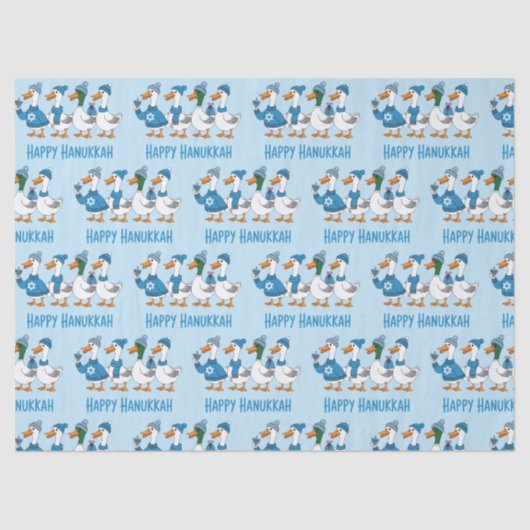 Hanukkah Ducks Tissuepapier (Voorkant)