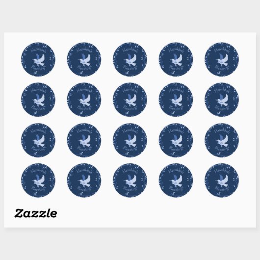 Hanukkah Duif Zegen Stickers (Vel)