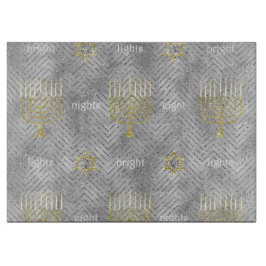 Hanukkah Elegant Menorahs Snijplank