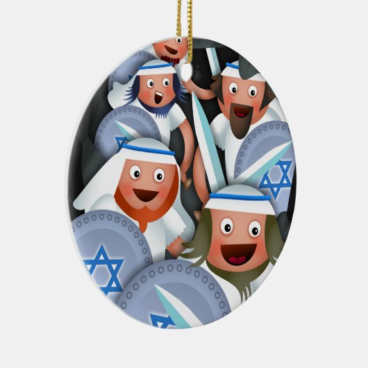 Hanukkah en de Maccabees Keramisch Ornament (Rechts)