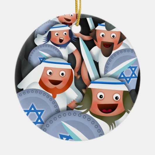Hanukkah en de Maccabees Keramisch Ornament (Voorkant)