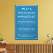 Hanukkah en Hanerot Halalu Hanukkah Prayer Canvas Afdruk (Insitu (Woonkamer))
