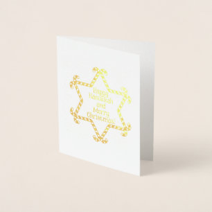 Hanukkah- en kerstkaart folie kaarten