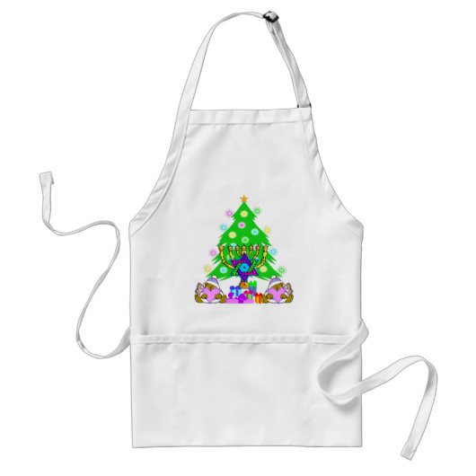 Hanukkah en Kerstmis Apron Standaard Schort (Voorkant)