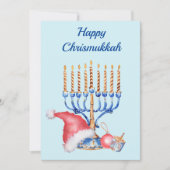 Hanukkah en Kerstmis Chrismukkah Feestdagenkaart (Voorkant)