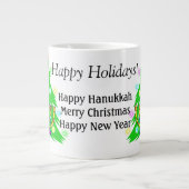 Hanukkah en Kerstmis Together Coffee-Mok Grote Koffiekop (Voorkant)