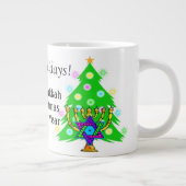 Hanukkah en Kerstmis Together Coffee-Mok Grote Koffiekop (Rechts)