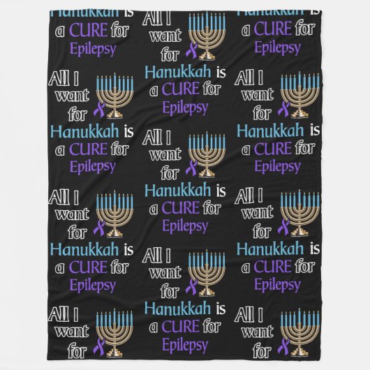 Hanukkah...Epilepsy Fleece Deken (Voorkant)