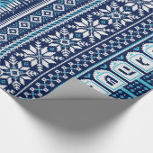 Hanukkah Fair Isle Faux Knit Sweater Cadeaupapier (Hoek)