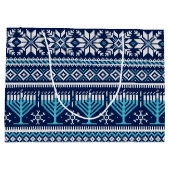 Hanukkah Fair Isle Faux Knit Sweater Groot Cadeauzakje (Achterkant)