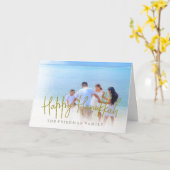 Hanukkah Familie Foto Liefde Licht Groet Kaart (Gele Bloem)