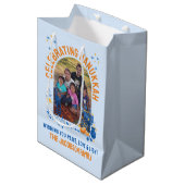 HANUKKAH FAMILIE foto Medium Cadeauzakje (Voorkant Gekanteld)